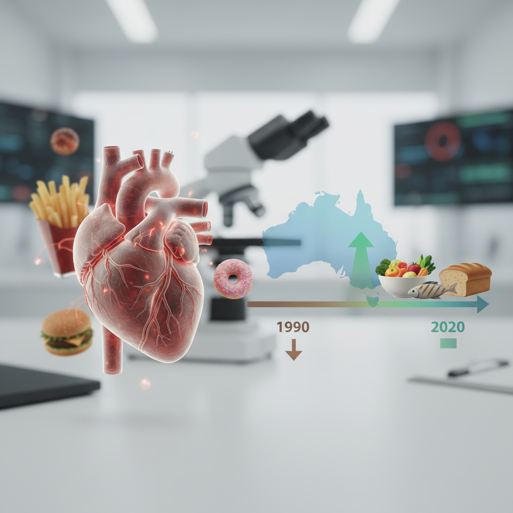 Une mauvaise alimentation reste liée au risque cardiaque, mais des données australiennes suggèrent une amélioration progressive de la qualité du régime