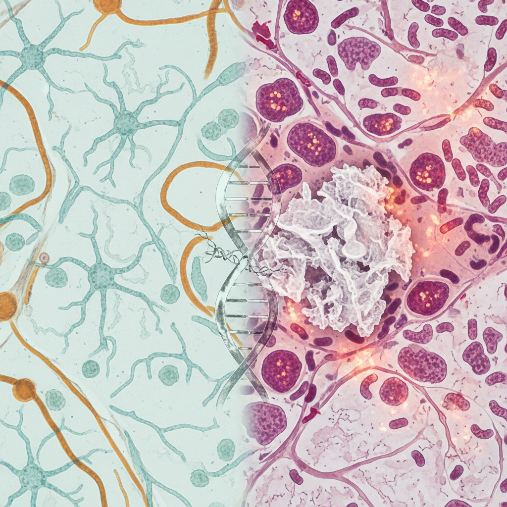 Des mutations liées au cancer pourraient modifier le système immunitaire du cerveau dans Alzheimer — mais leurs effets ne semblent pas uniformément nocifs