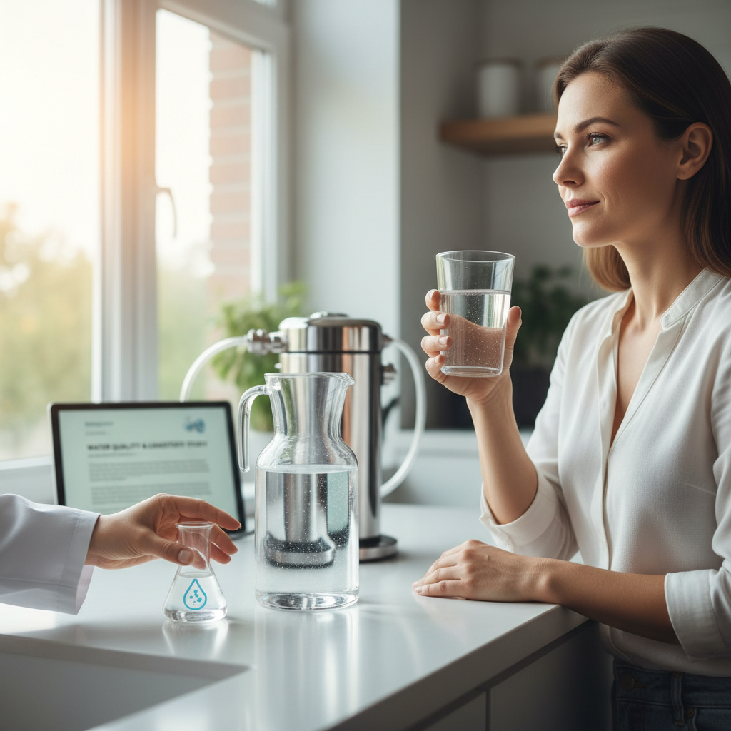 Mieux filtrer l’eau peut réduire certaines expositions, mais le gain de mois de vie n’est pas démontré ici